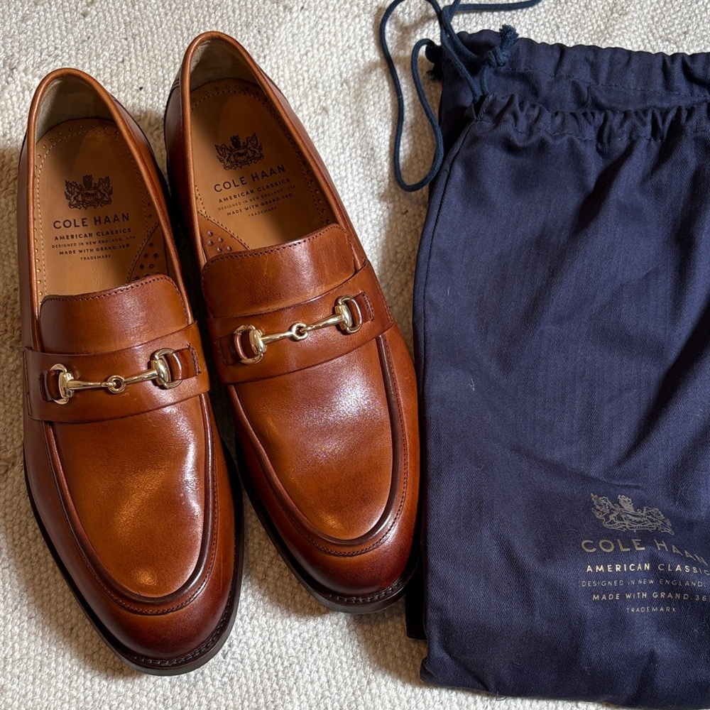 Cole Haan Men's Tan Leather Loafers